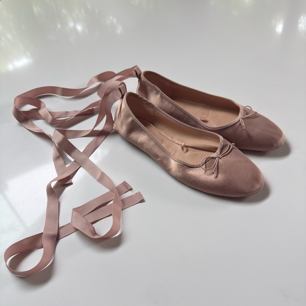 Zara TRF ballet flats in light pink size 8